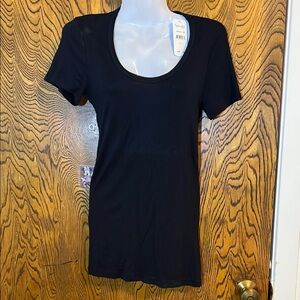 New Splendid Women's Black Scoop Neck Top